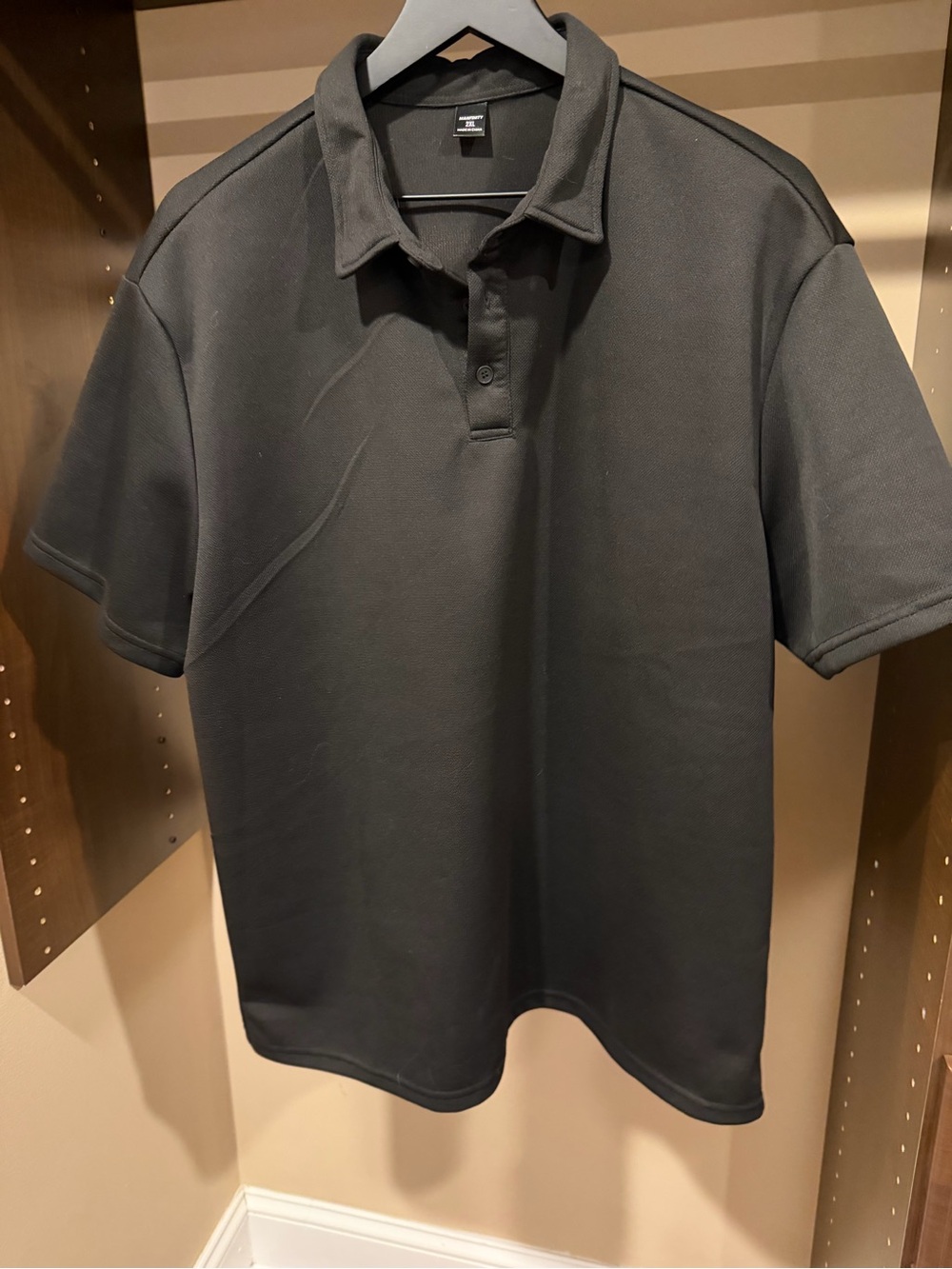 NFINITY Black Short-Sleeve Polo Shirt